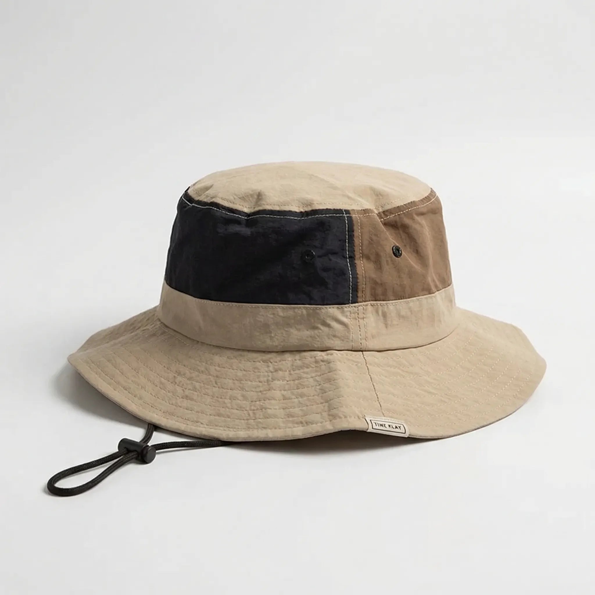 Wide-brim bucket hat with quick-dry fabric and UV protection