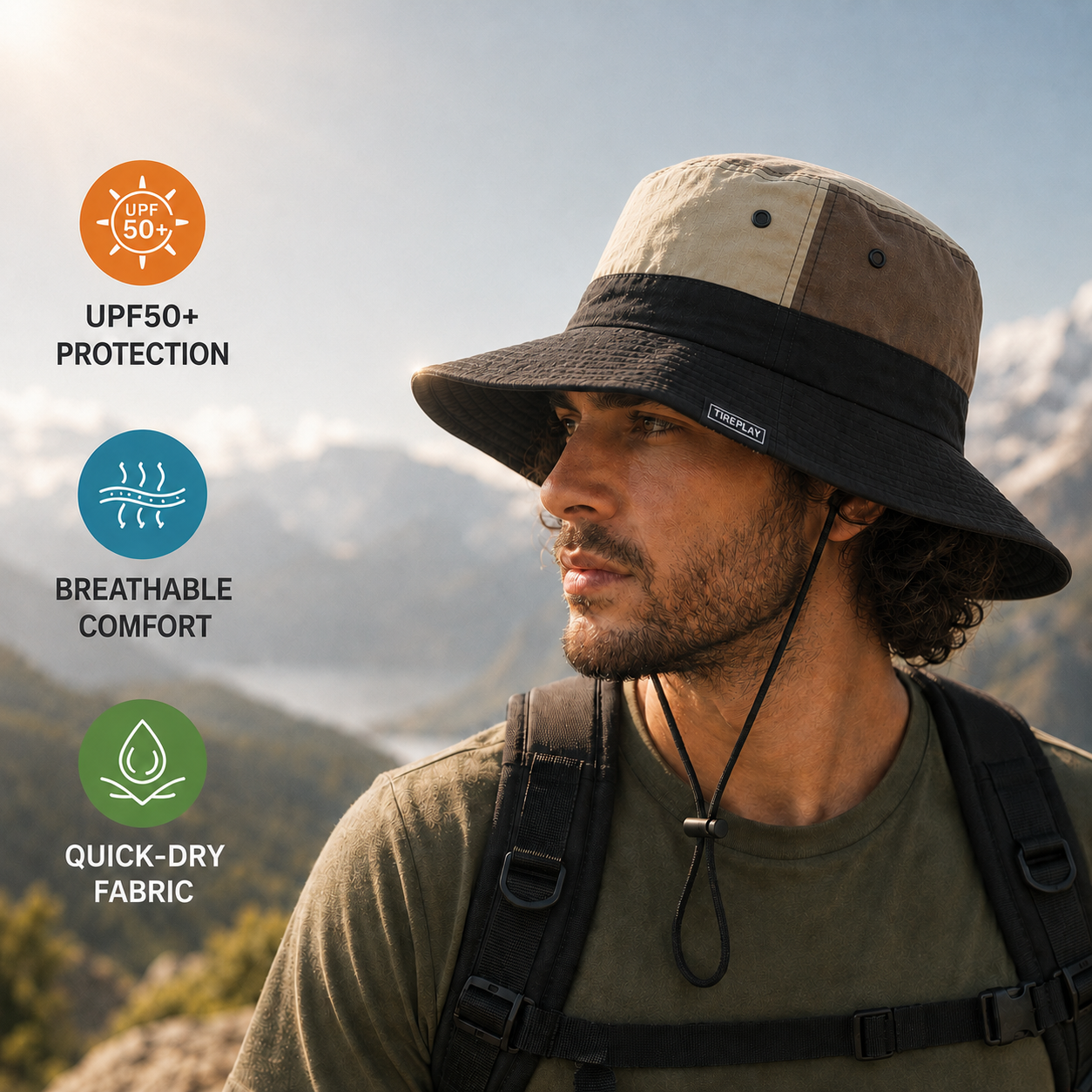 Celrien | Brimvex Wide-Brim UV-Blocking Bucket Hat