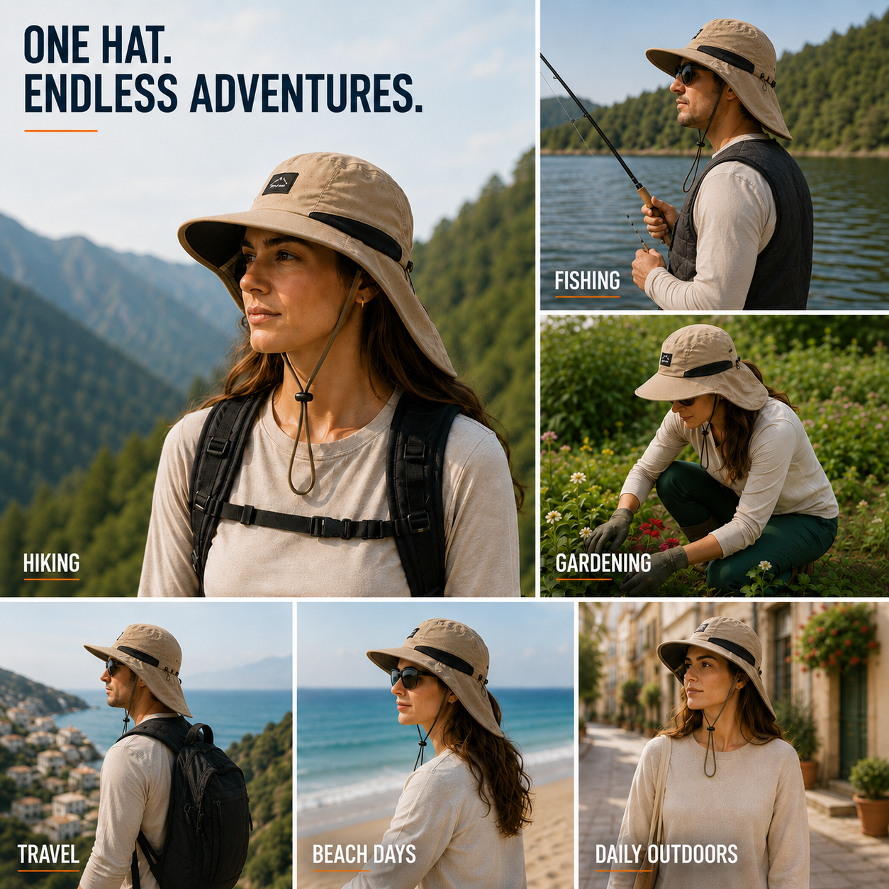 Celrien | Brimwick Wide-Brim Hat With Neck Flap