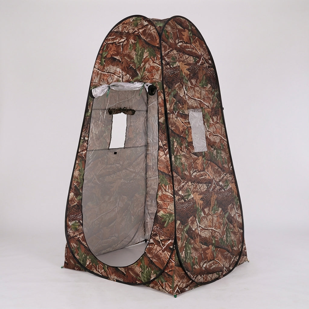 Pop-up privacy tent for camping and outdoor activities