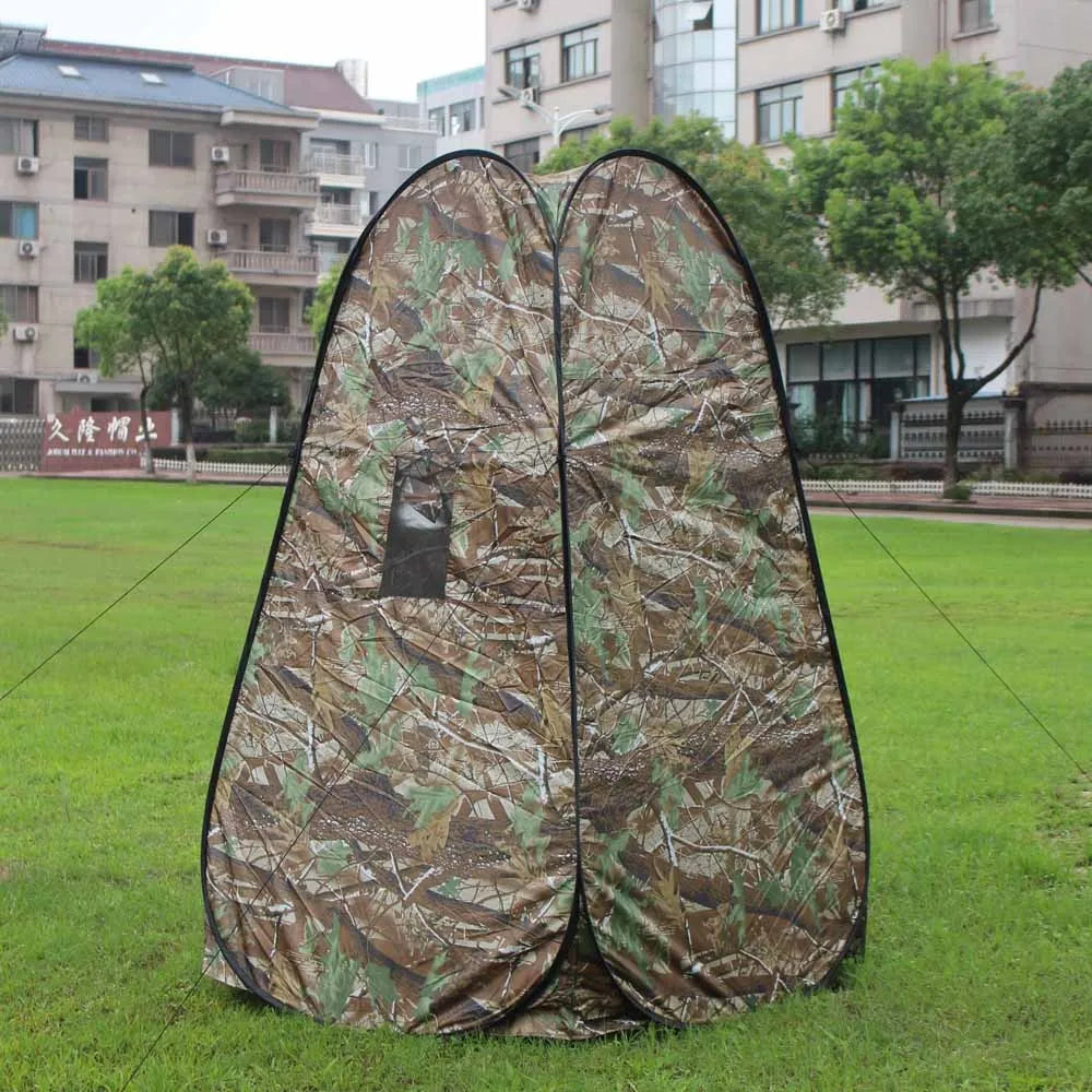 Pop-up privacy tent for camping and outdoor activities