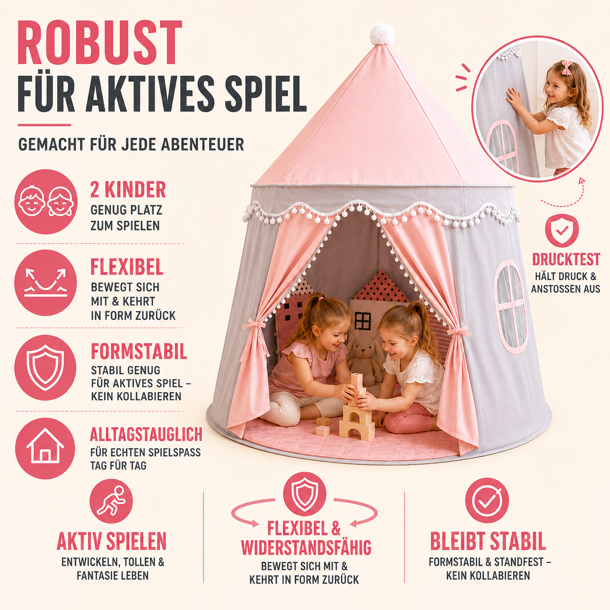 Celrien | CastleNook Foldable Kids Play Tent