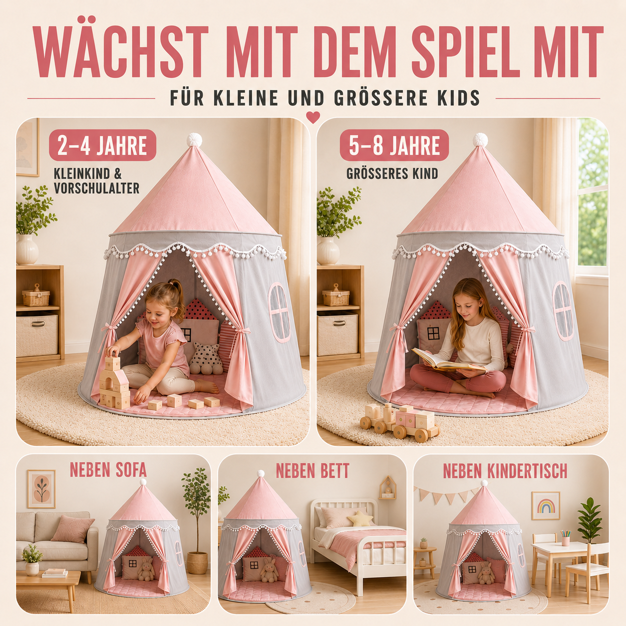Celrien | CastleNook Foldable Kids Play Tent