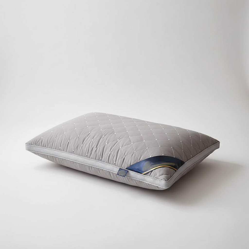 Cervical pillow with high-resilience polyester filling and breathable quilted cover