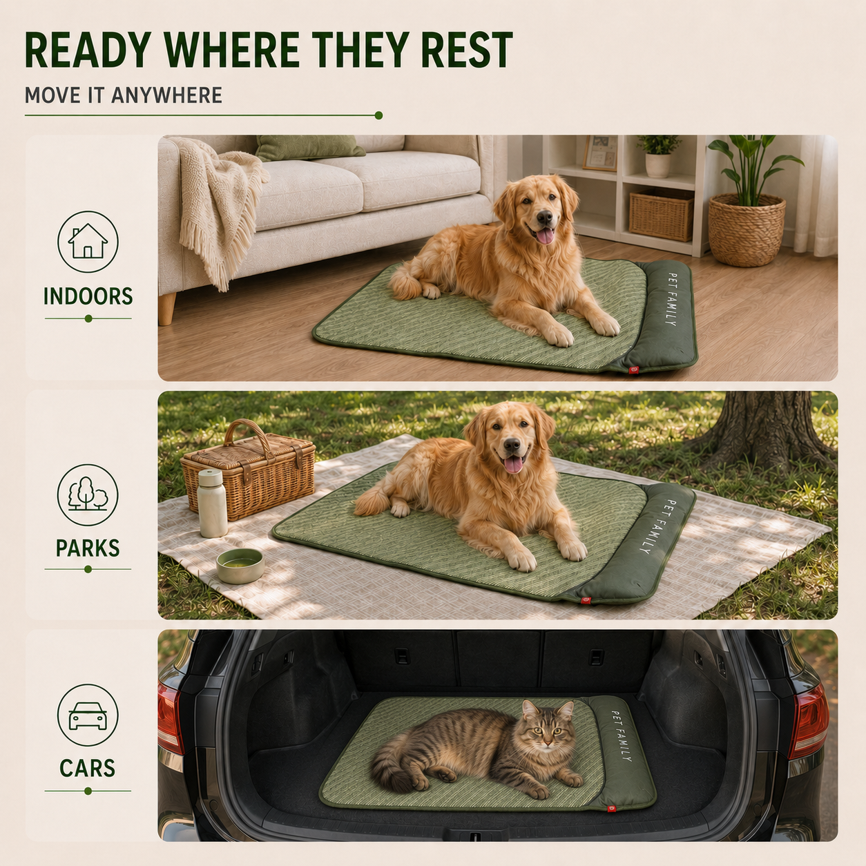 Celrien | Chilrest Breathable Pet Cooling Mat With Cushion