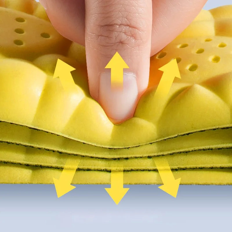 4D contoured sports insole with breathable perforated design and cloud cushioning
