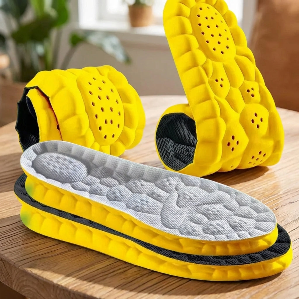 4D contoured sports insole with breathable perforated design and cloud cushioning