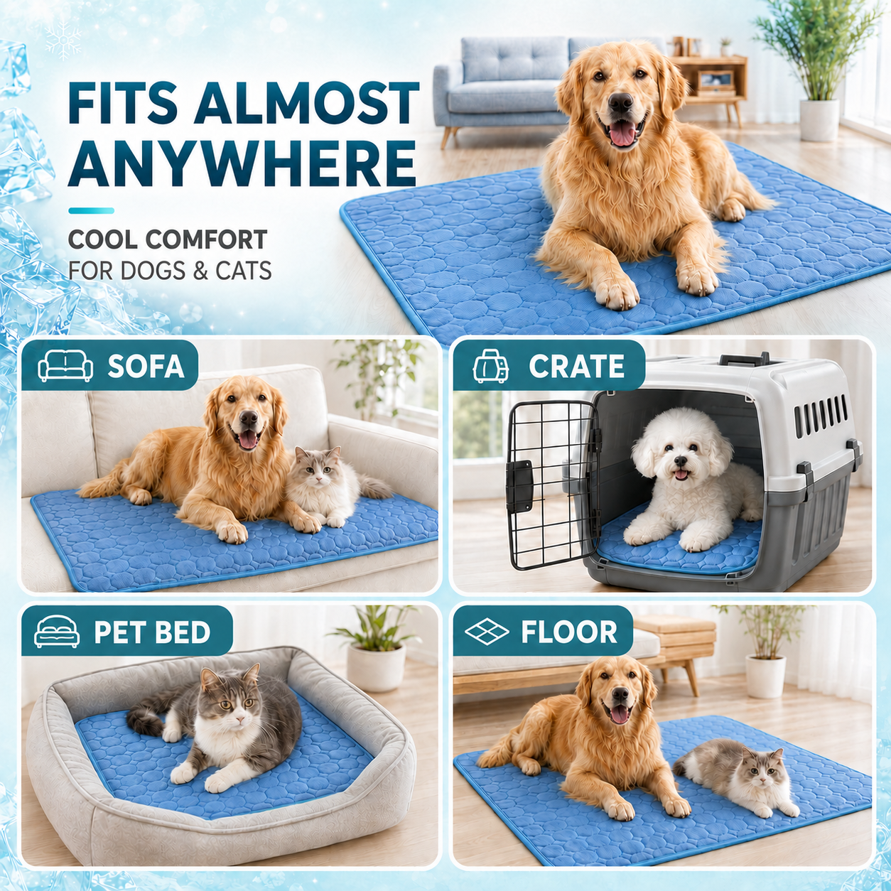Celrien | Coolpaw Breathable Mesh Cooling Pet Mat