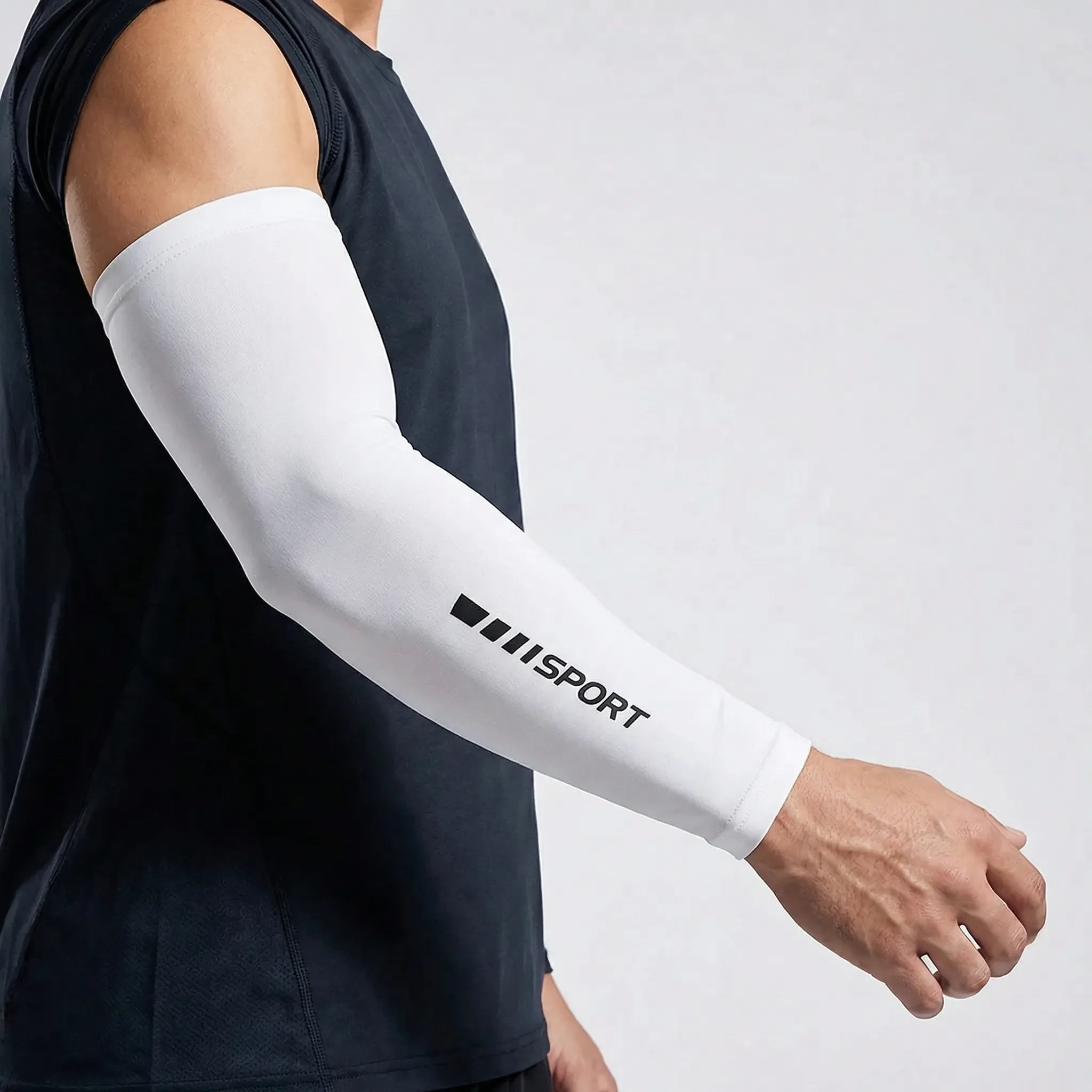 Lightweight cooling arm sleeves with UV protection and anti-slip grip