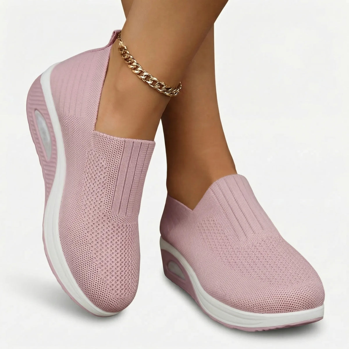 Orthopedic shoes slip-on wedge sneaker with cushioned sole