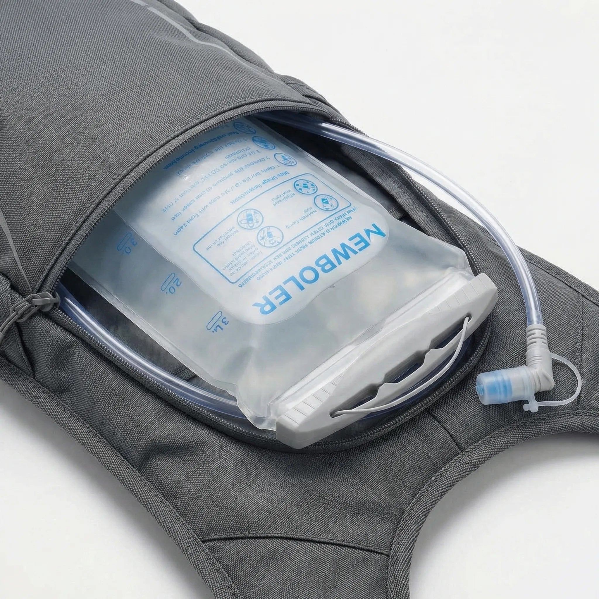 Portable hydration reservoir with flexible drinking tube and bite valve