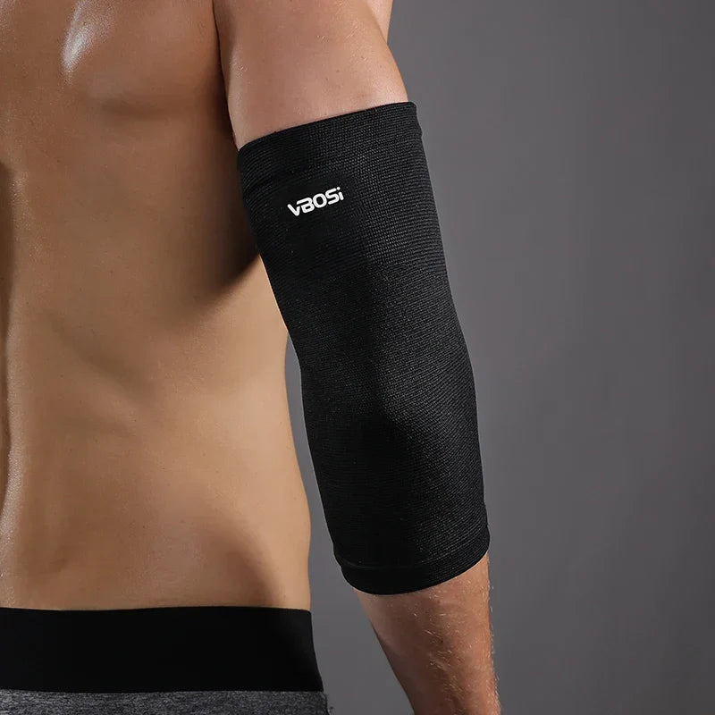 Lightweight compression elbow sleeve with breathable support for sports and recovery