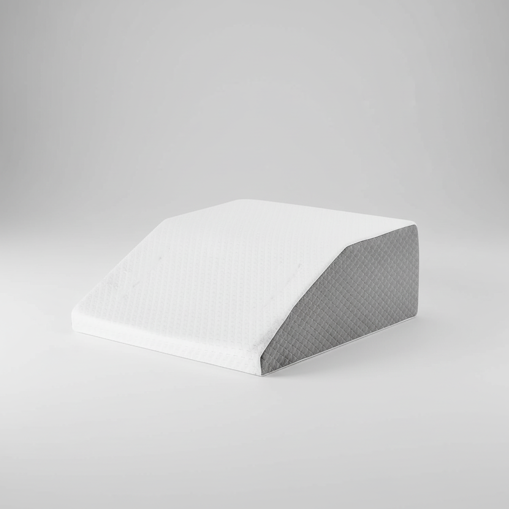 Memory foam leg wedge pillow with breathable removable cover for elevation support