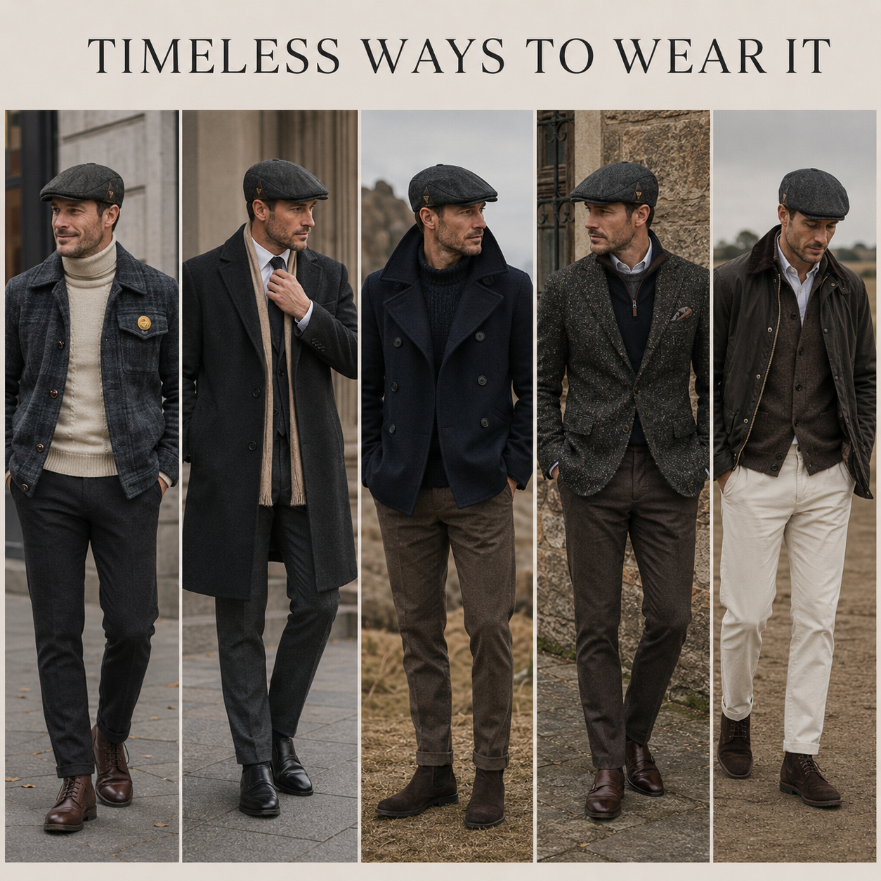Celrien | Flatsworth Classic Herringbone Flat Cap