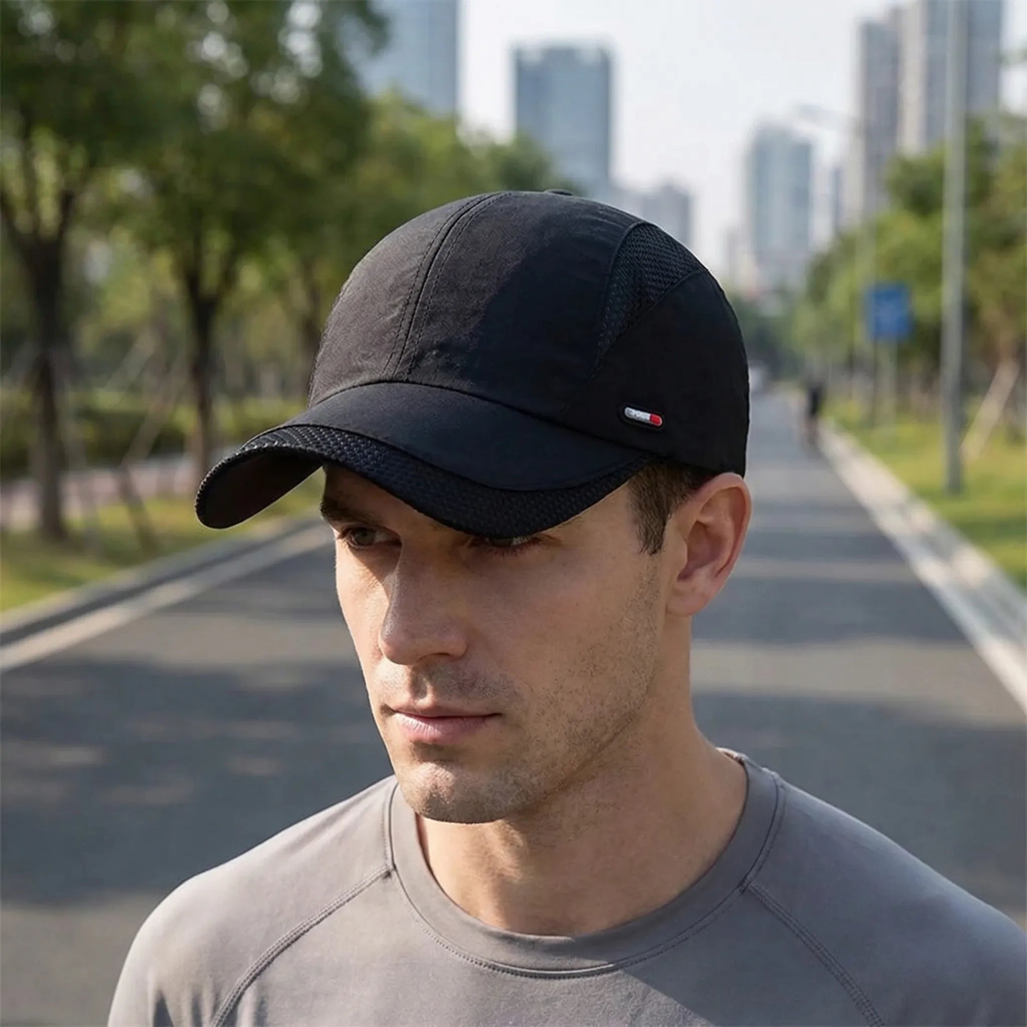 Unstructured baseball cap with adjustable fit for sports and casual wear