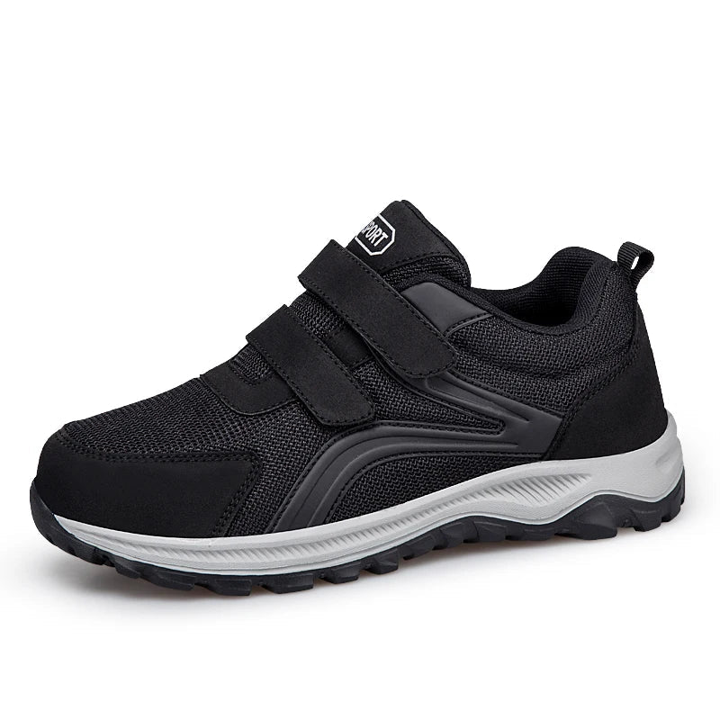 Orthopedic shoes wide fit double strap walking sneakers with breathable mesh