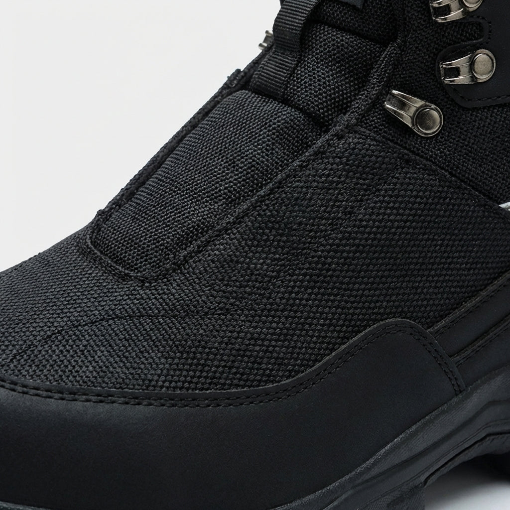 Men's high-ankle safety work boots with reinforced toe protection