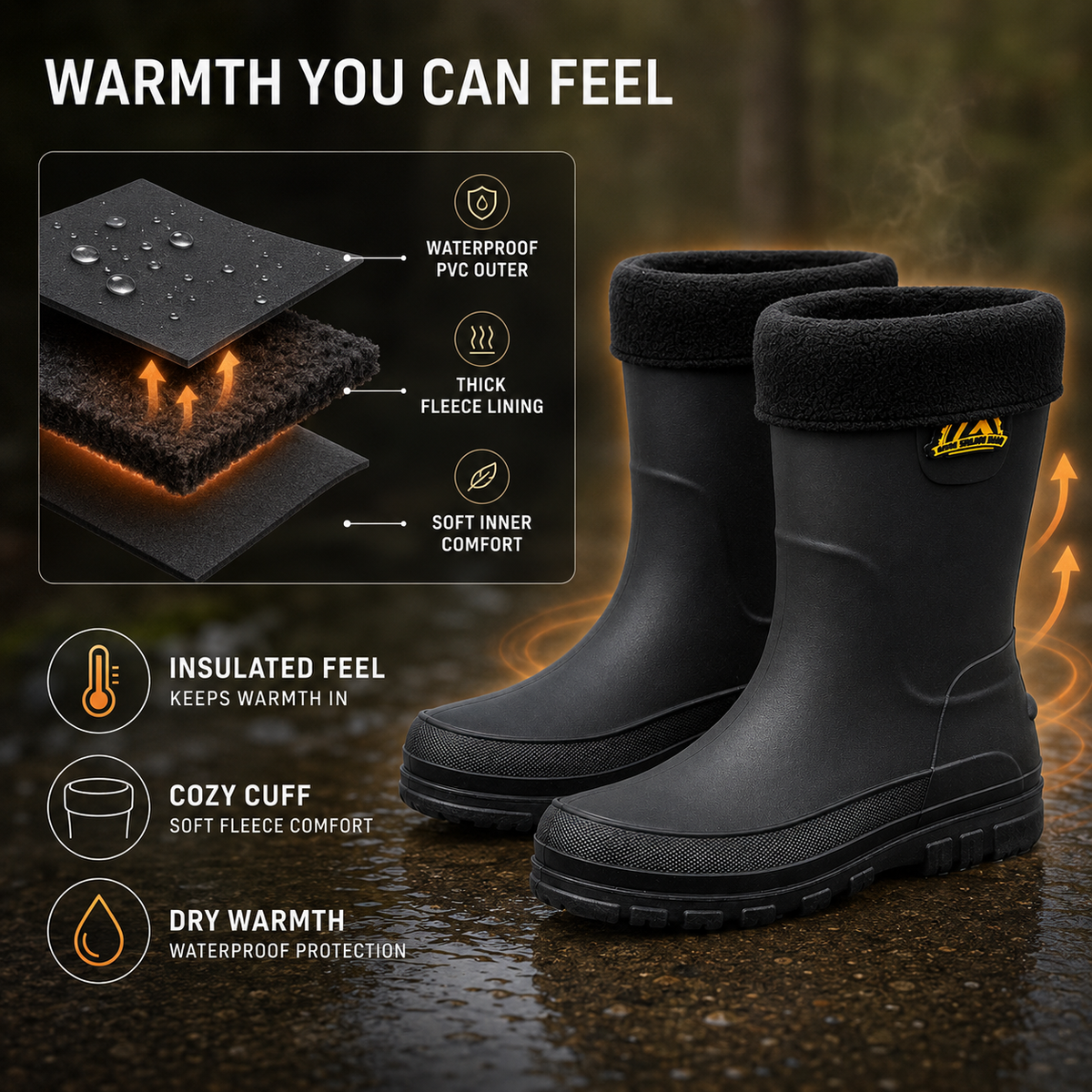 Celrien | FrostTrek Insulated Rain Boots