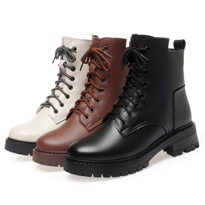 Insulated winter ankle boots with cozy lining and non-slip sole