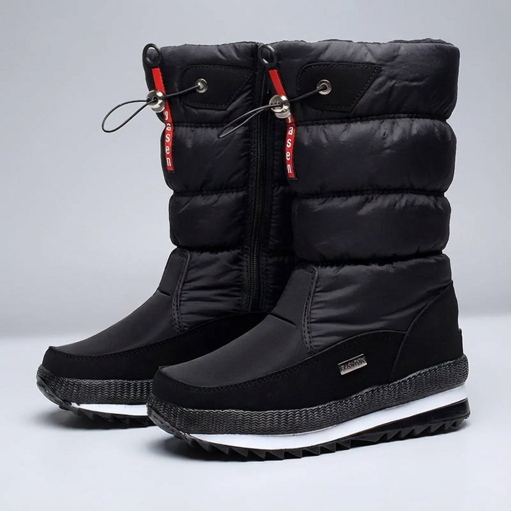 Women's mid-height winter boots waterproof non-slip warm lined