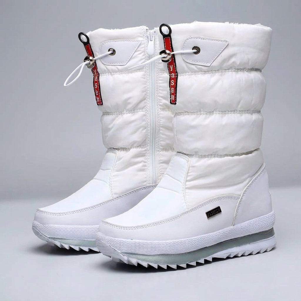 Women's mid-height winter boots waterproof non-slip warm lined