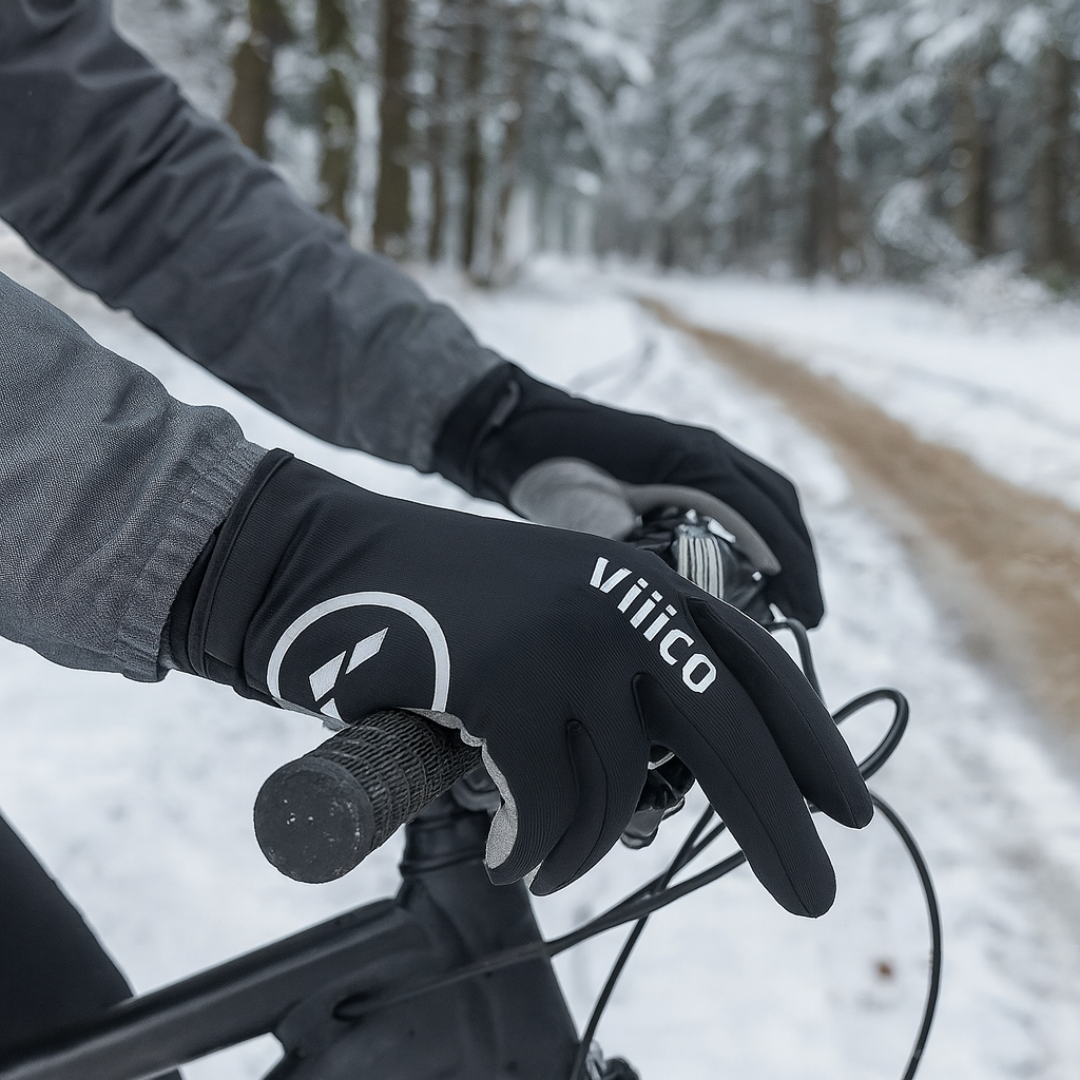 Winter gloves with gel padding and non-slip palm for cycling