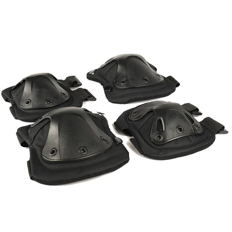Hard shell knee and elbow protective pads for outdoor sports