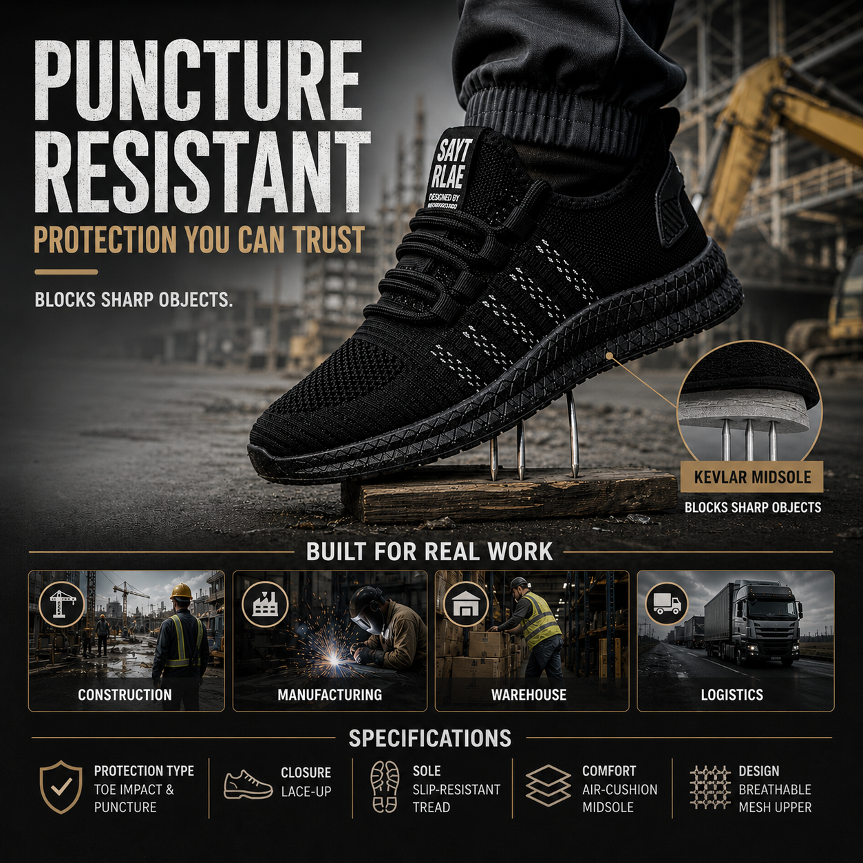 Celrien | Guardique Lightweight Protective Sneaker