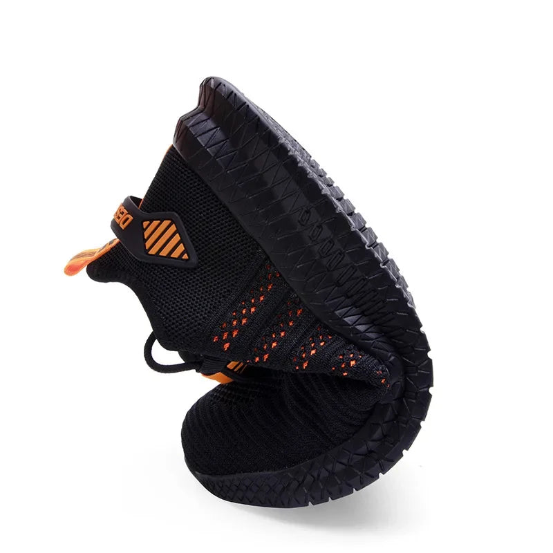 Lightweight safety sneaker with breathable mesh and slip-resistant sole