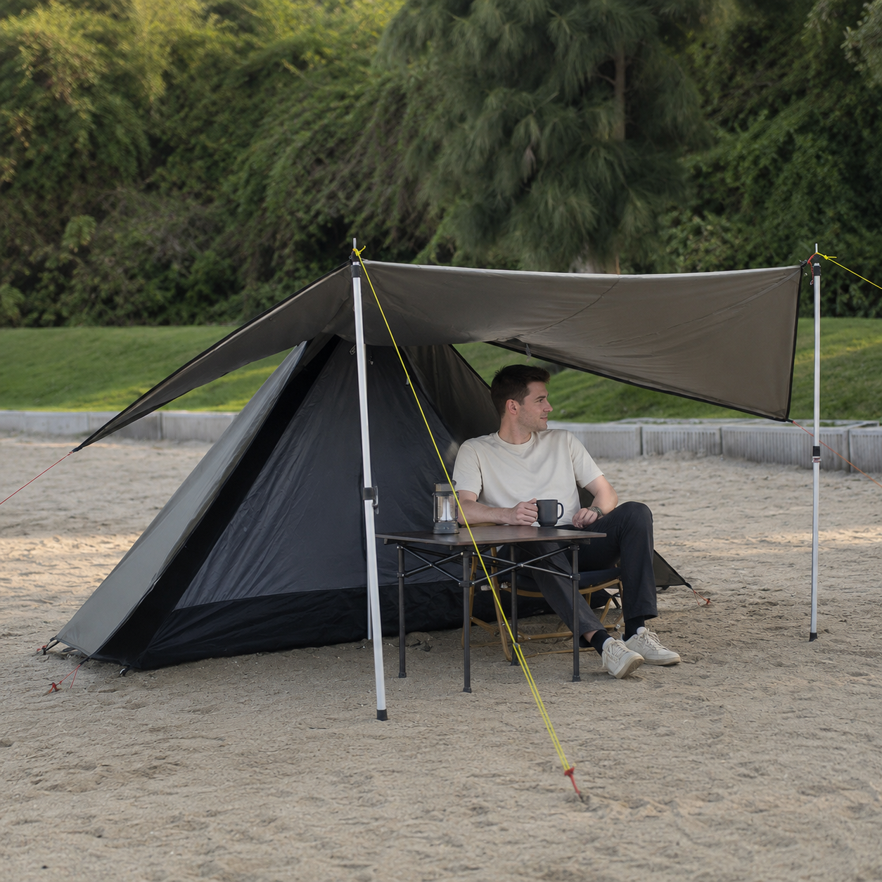 Celrien | HearthPeak Single-Person Pyramid Tent