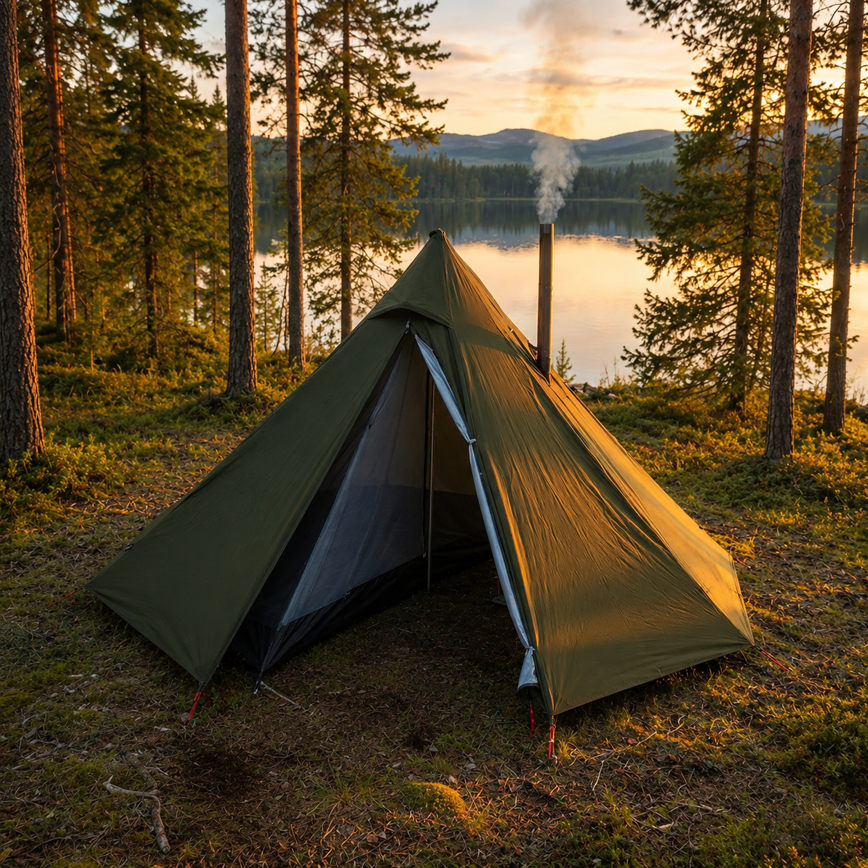 Celrien | HearthPeak Single-Person Pyramid Tent