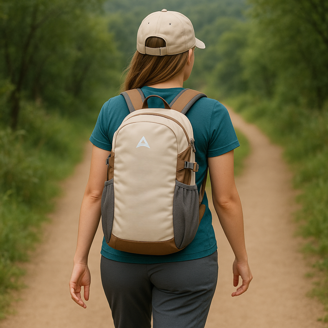 Lightweight 40-liter hiking backpack with water-resistant fabric and ergonomic straps
