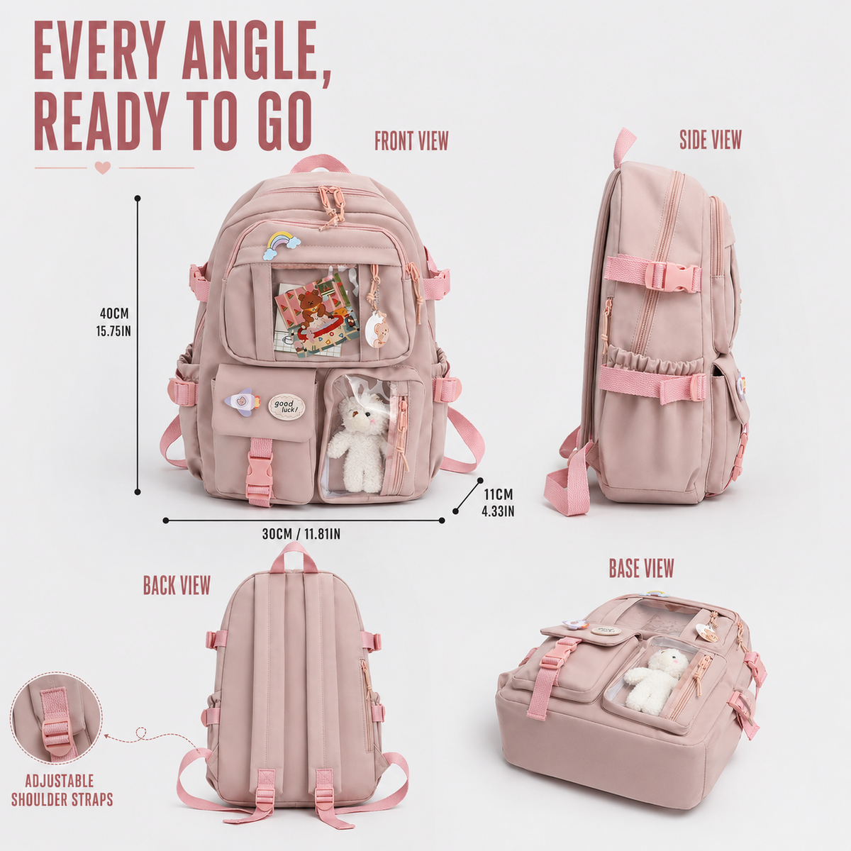 Celrien | Lilacory Preppy-Style Student Backpack