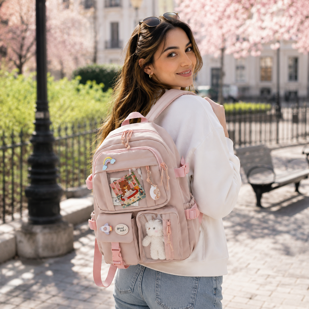 Celrien | Lilacory Preppy-Style Student Backpack