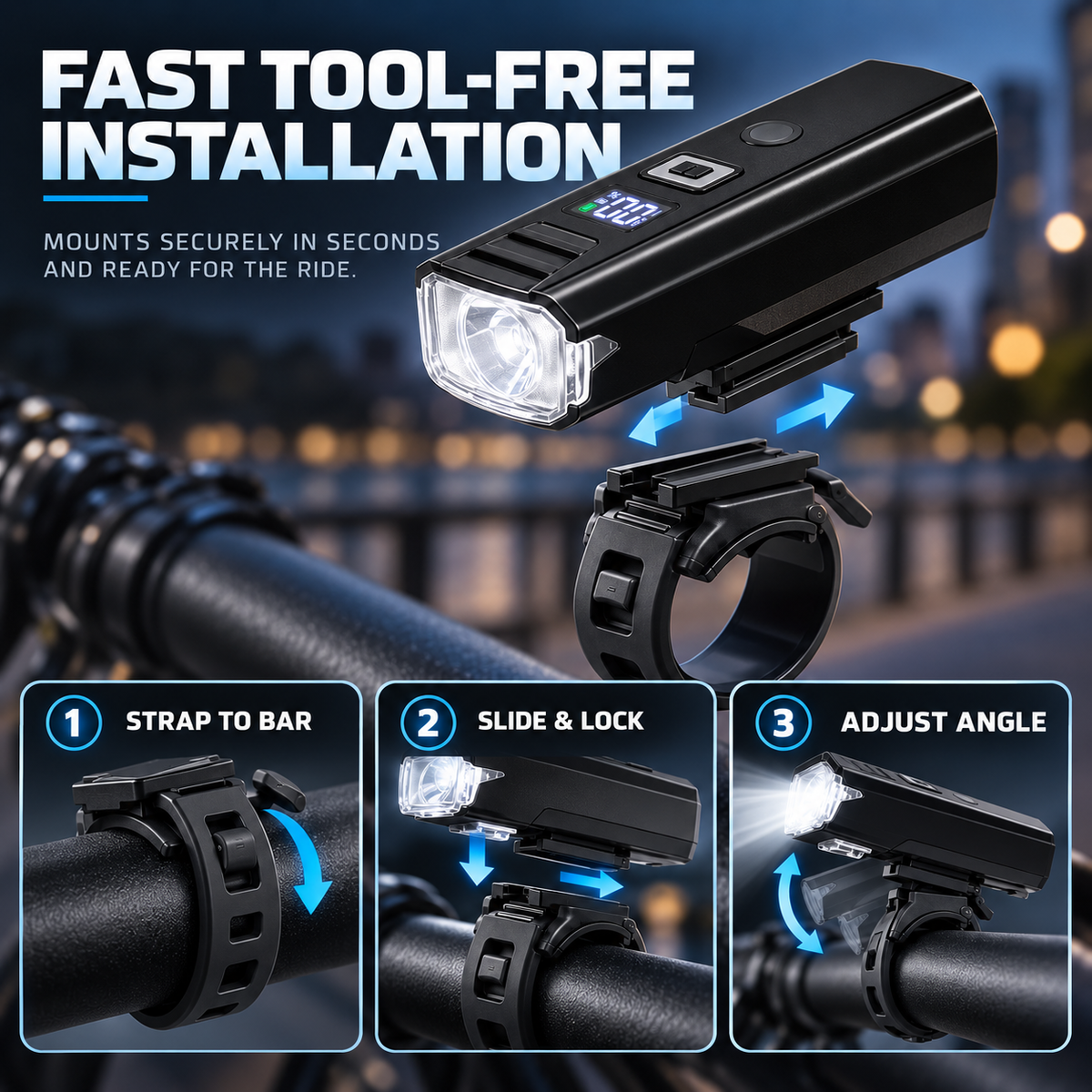 Celrien | Luminaride Rechargeable LED Light Bike Headlight