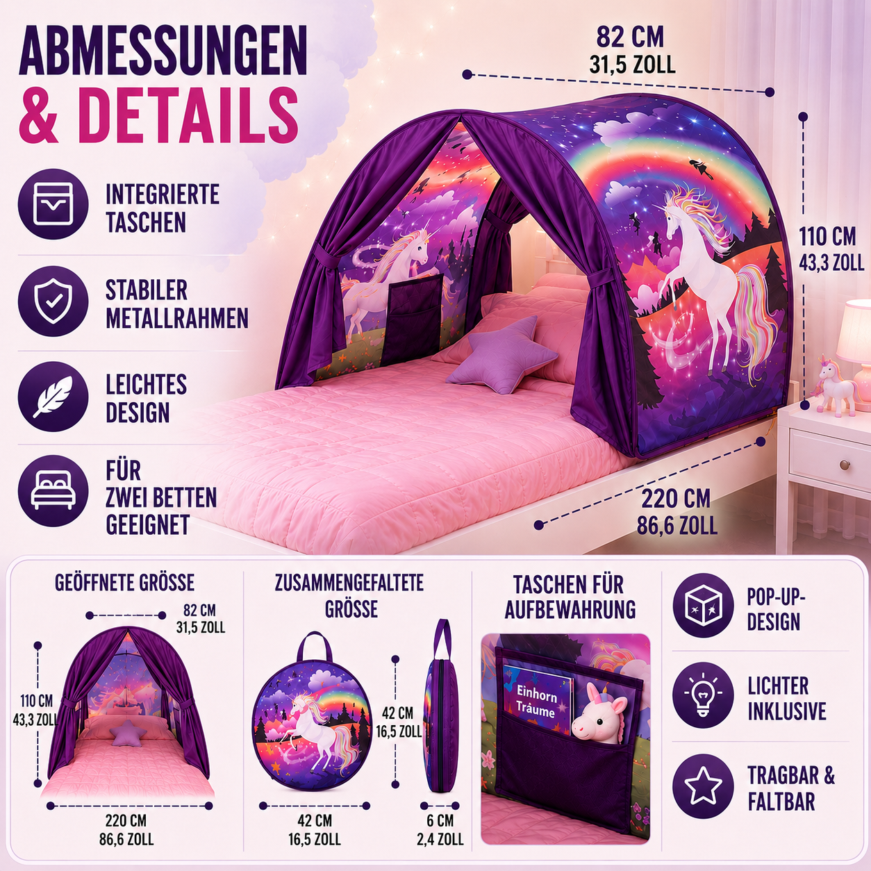 Celrien | Luminestia Foldable Bed Canopy Tent