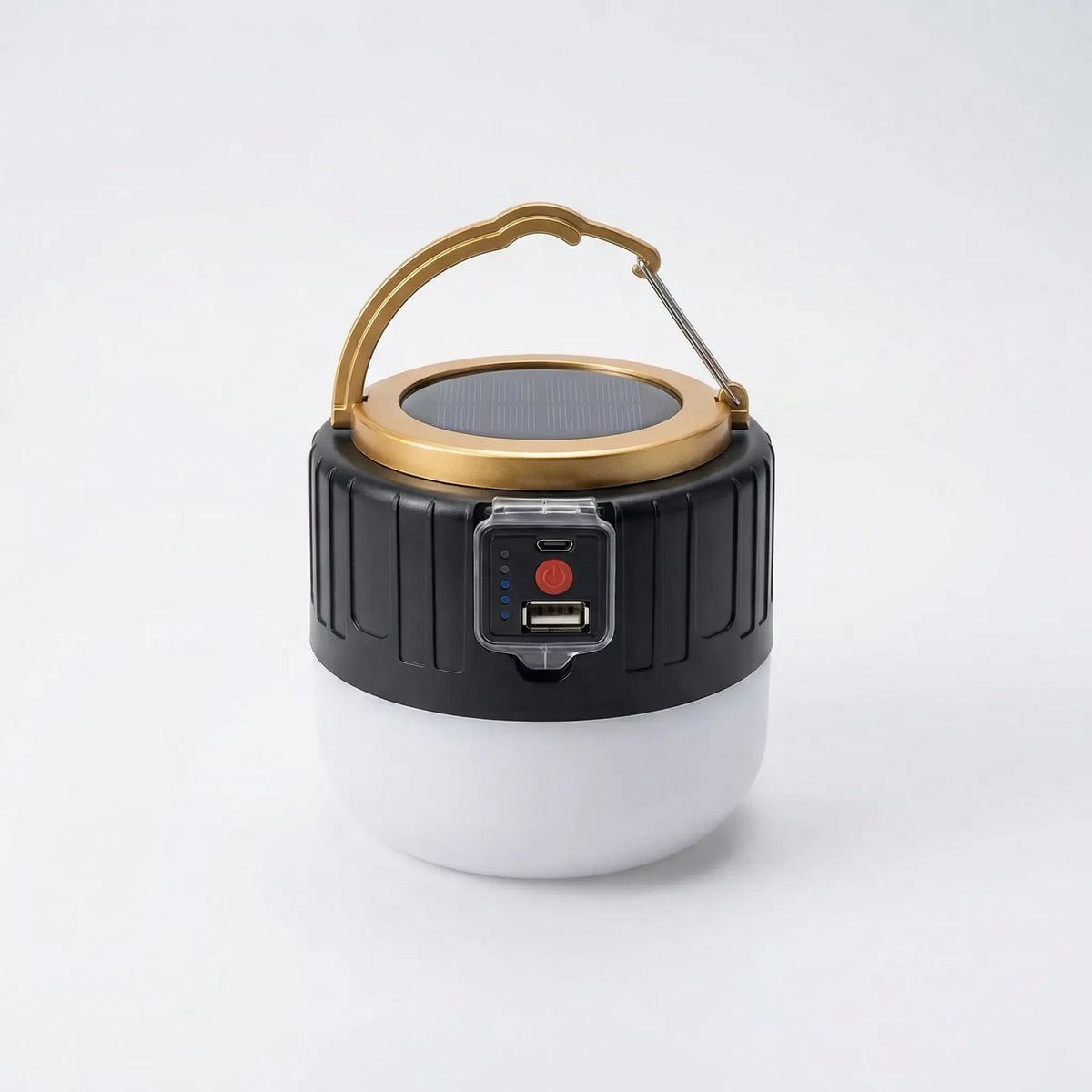 Solar rechargeable lantern with wireless remote control and waterproof construction