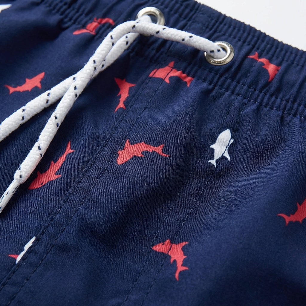 Men's quick-drying board shorts with breathable fabric and adjustable waistband