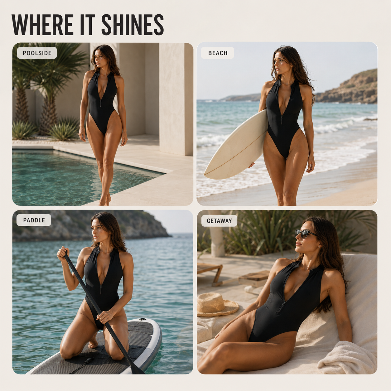 Celrien | Marivex Sleeveless One Piece Swimsuit
