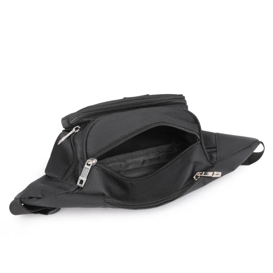 Crossbody sling waist pack with water-resistant oxford fabric and adjustable strap
