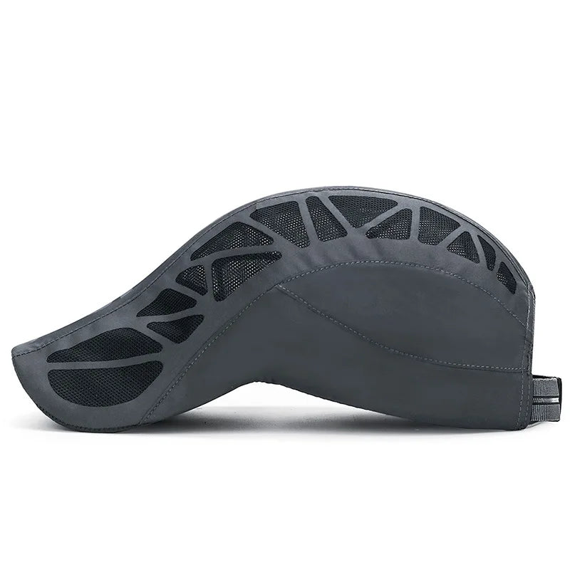 Men's breathable mesh sports cap with ventilation panels and sun bill