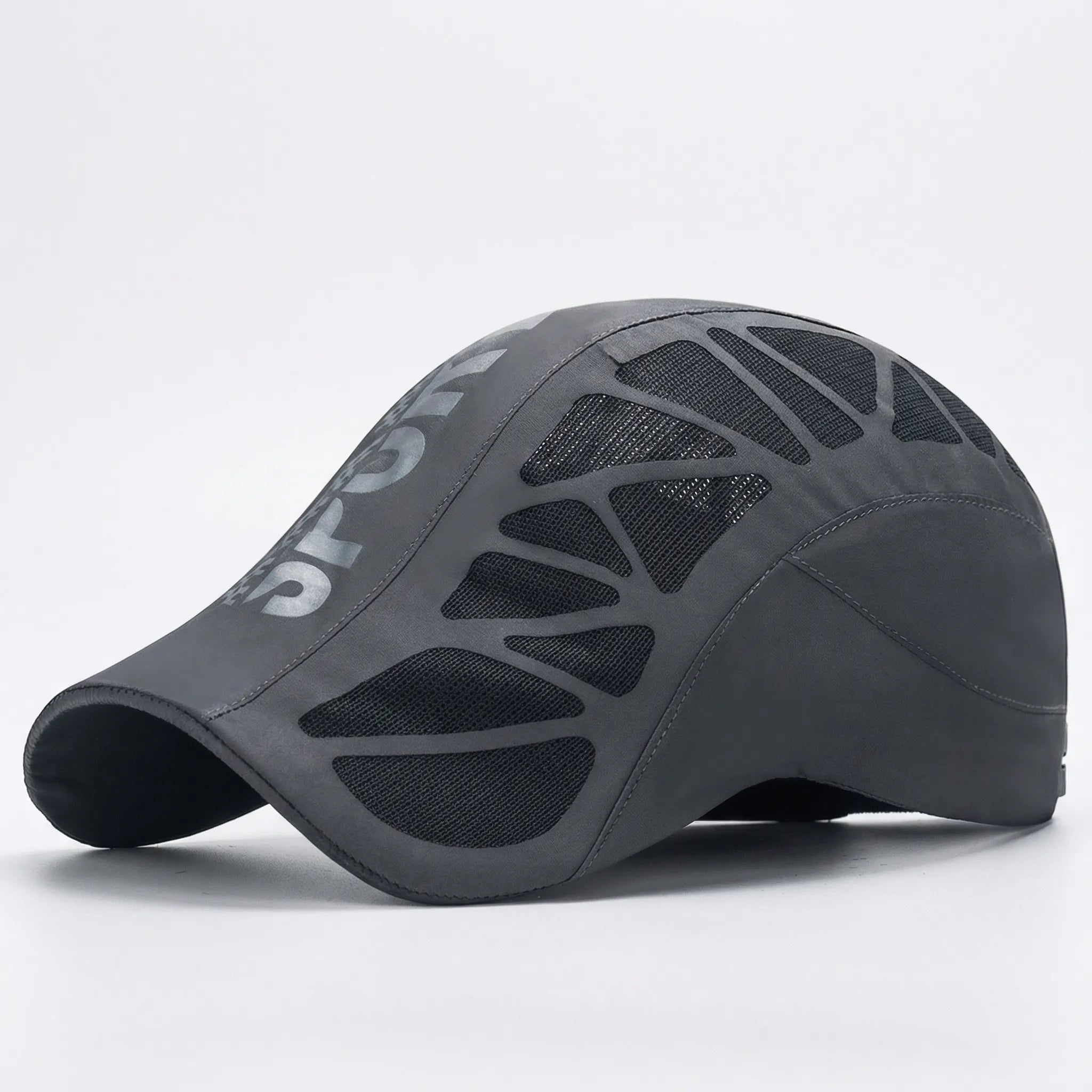 Men's breathable mesh sports cap with ventilation panels and sun bill