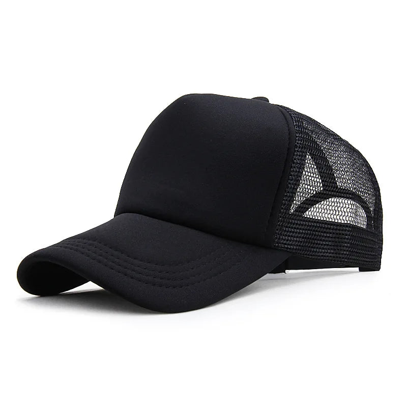 Mesh trucker cap unisex breathable snapback adjustable casual