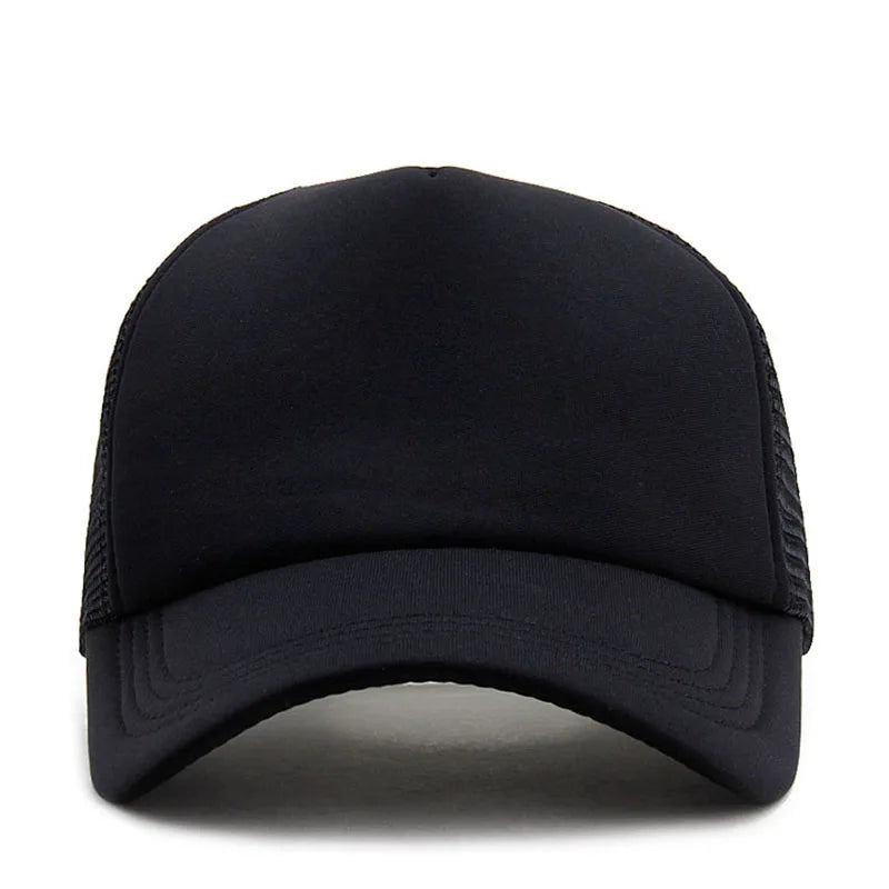Mesh trucker cap unisex breathable snapback adjustable casual