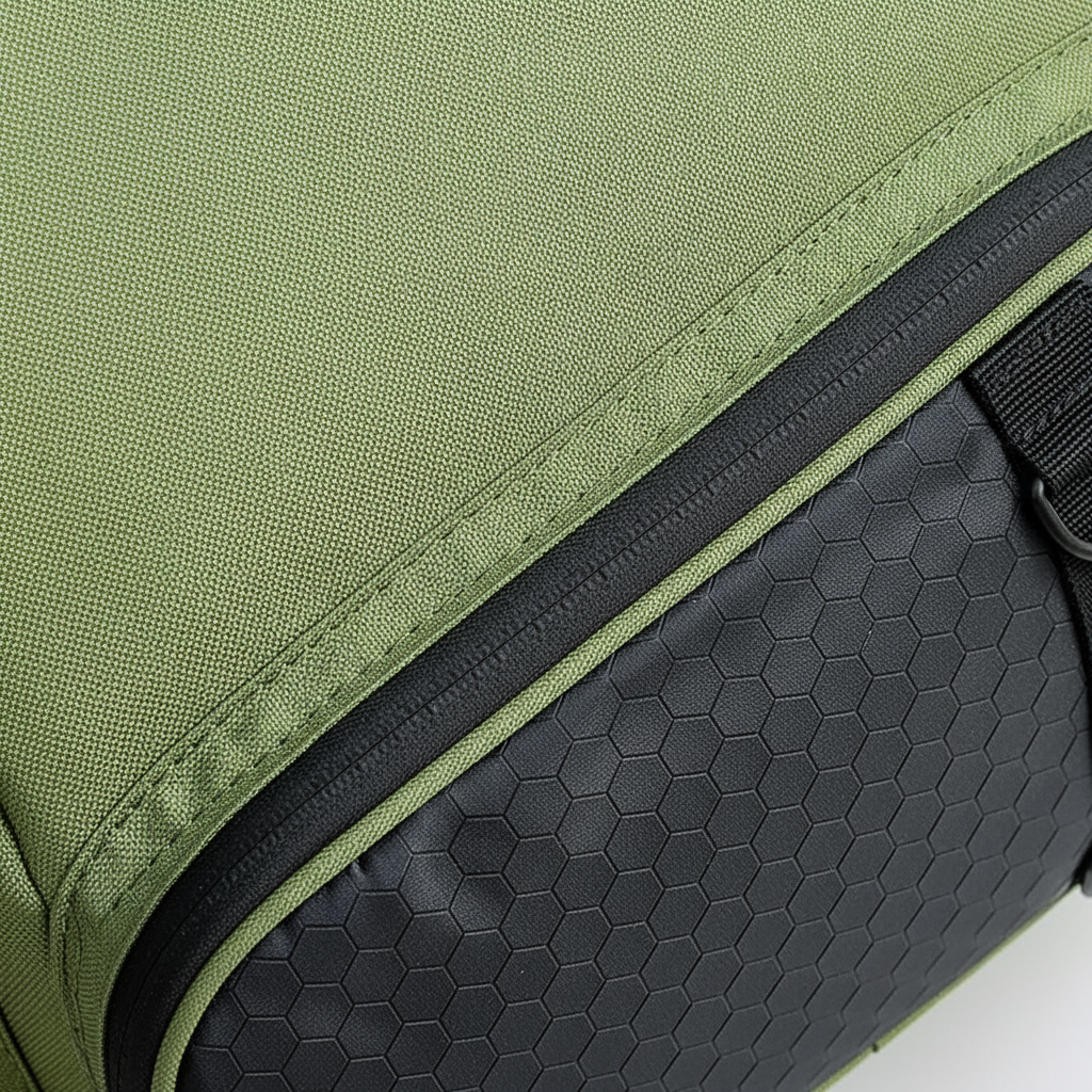 Fishing backpack with water-resistant material and rod holders