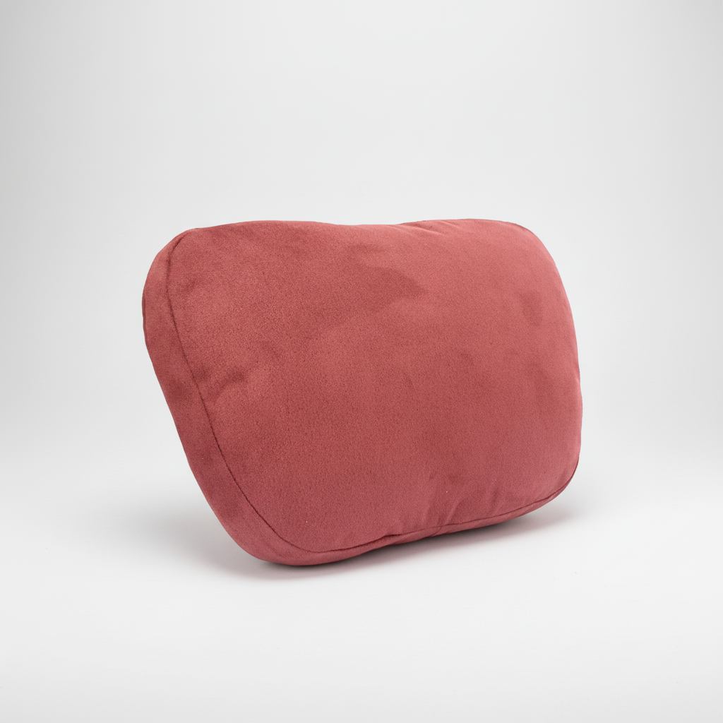 Universal car headrest cushion with soft suede cushioning for neck support