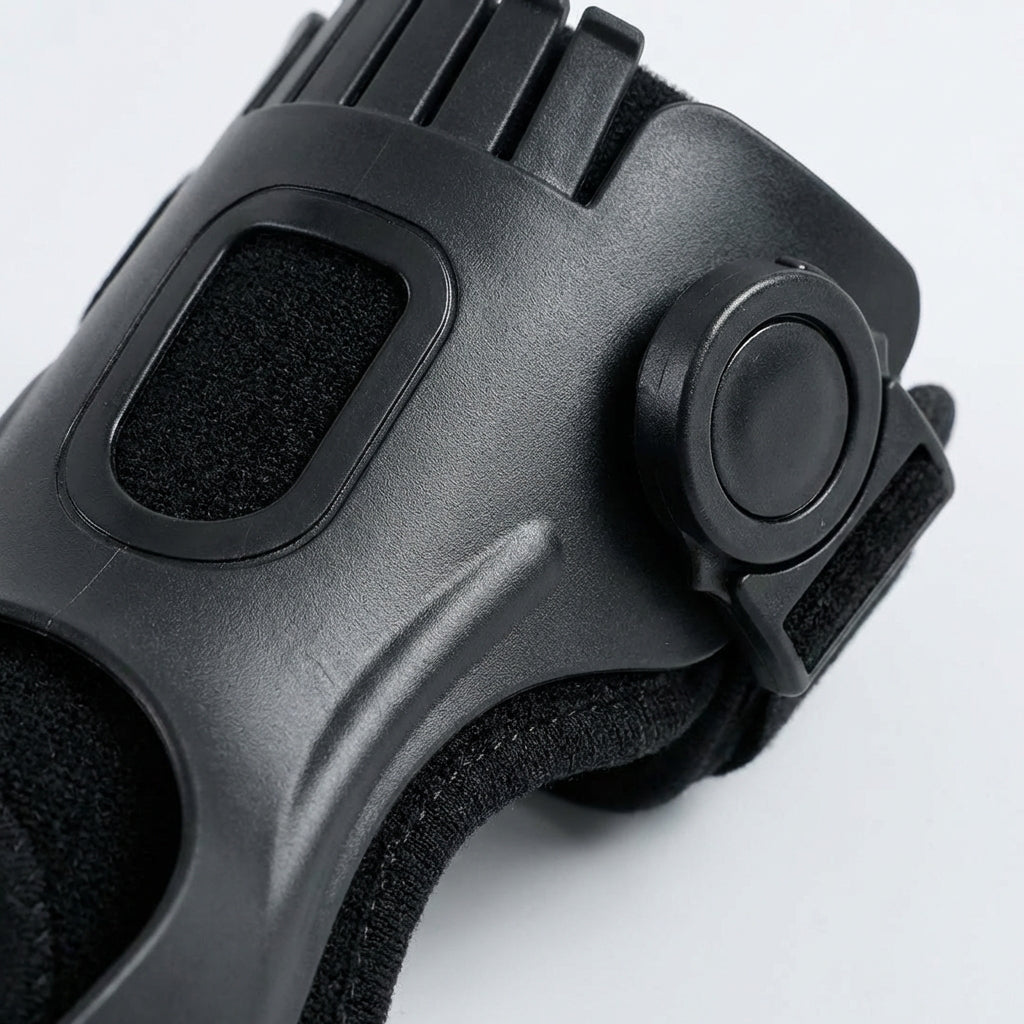 Adjustable ankle brace for foot drop support low profile design