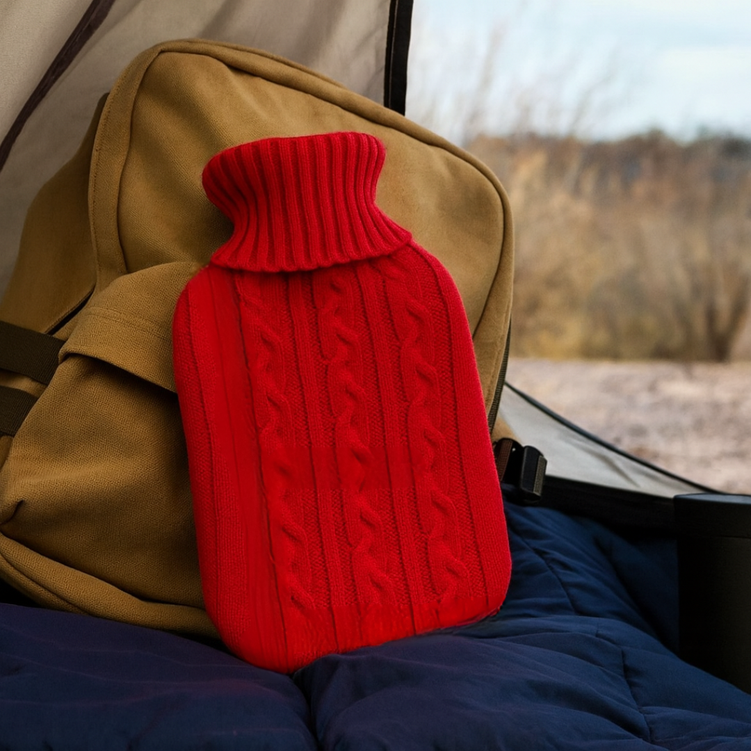 Hot water bottle 2L with ultra soft plush cover for warmth and pain relief