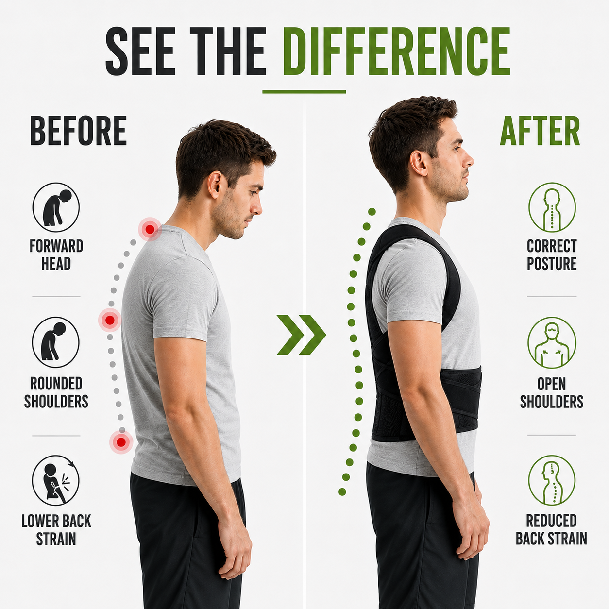 Celrien | PostuRise Adjustable Unisex Posture Brace