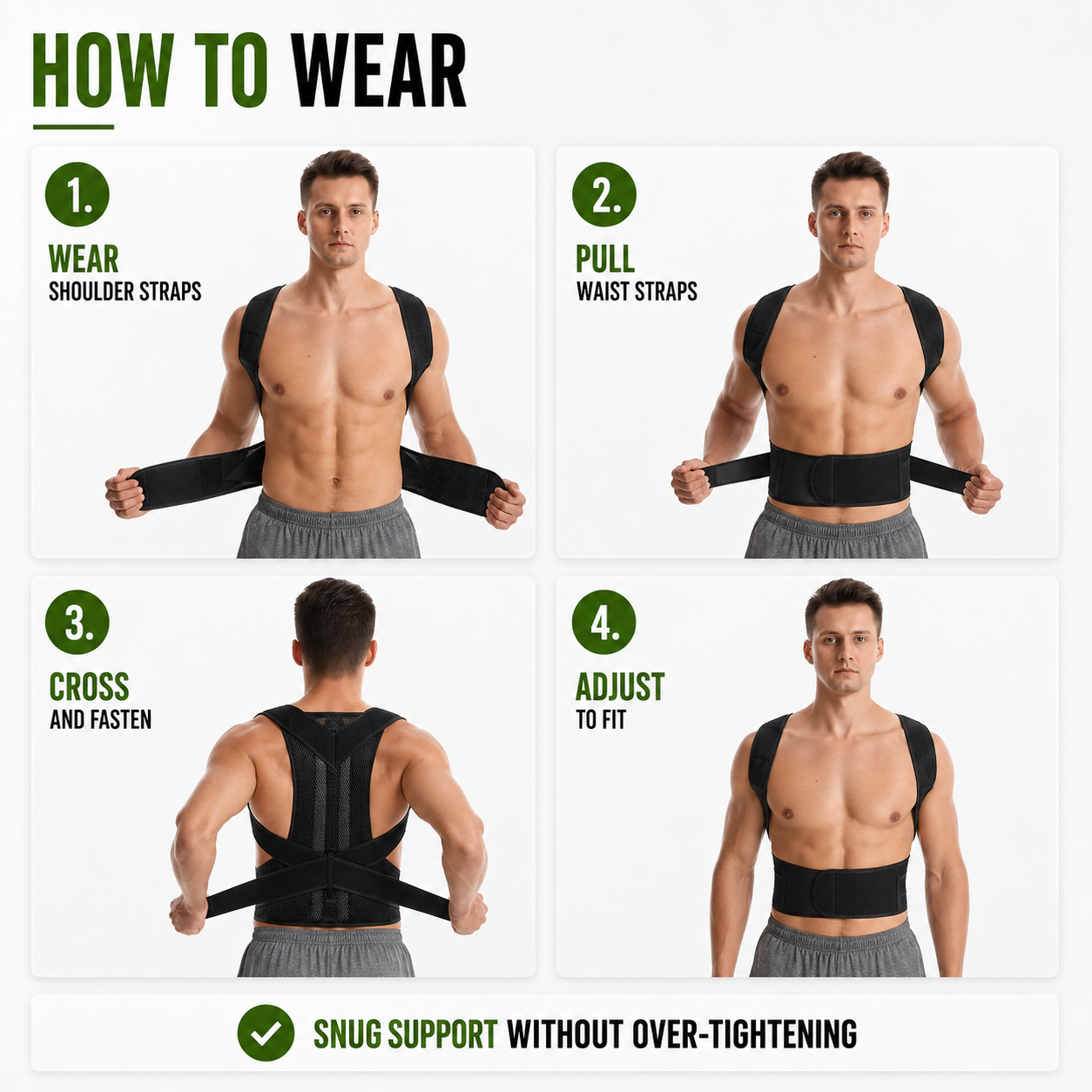 Celrien | PostuRise Adjustable Unisex Posture Brace